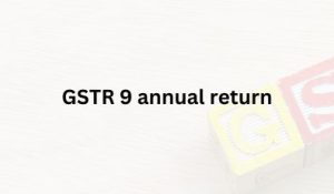 GSTR 9 annual return